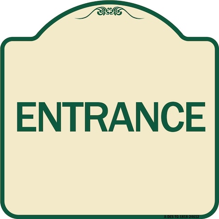 Signmission Traffic Entrance Entrance Heavy-Gauge Aluminum Architectural Sign, 18" x 18", TG-1818-24612 A-DES-TG-1818-24612